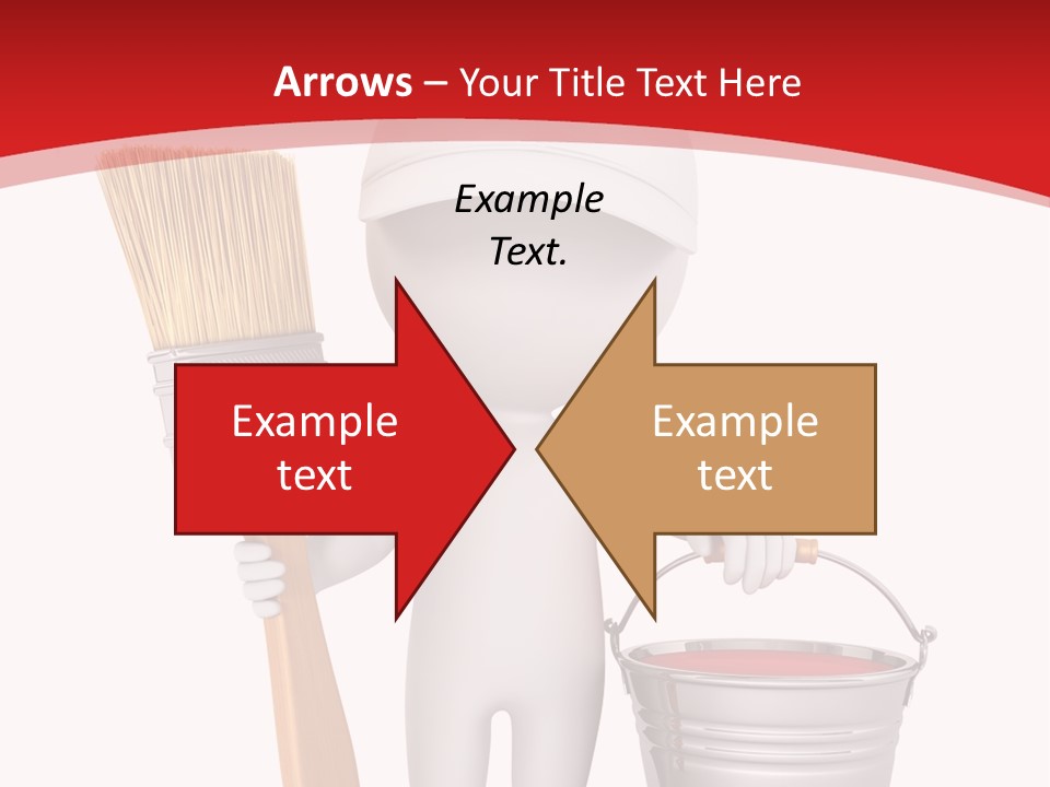 Person Red Decoration PowerPoint Template