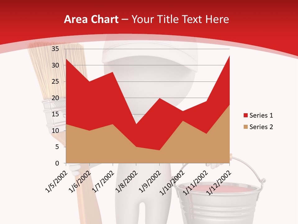 Person Red Decoration PowerPoint Template