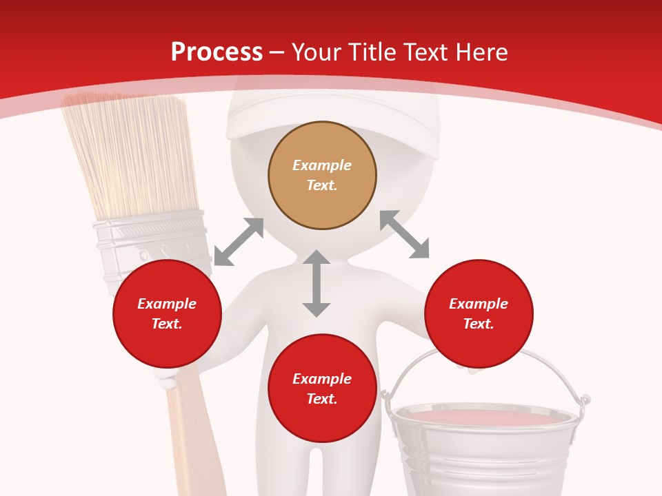 Person Red Decoration PowerPoint Template