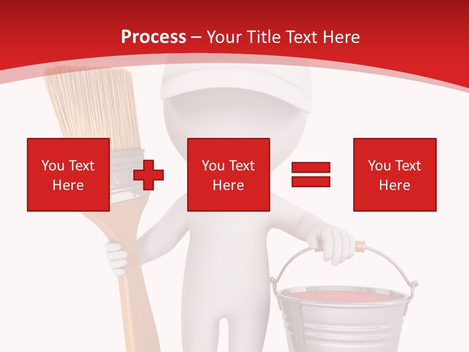 Person Red Decoration PowerPoint Template