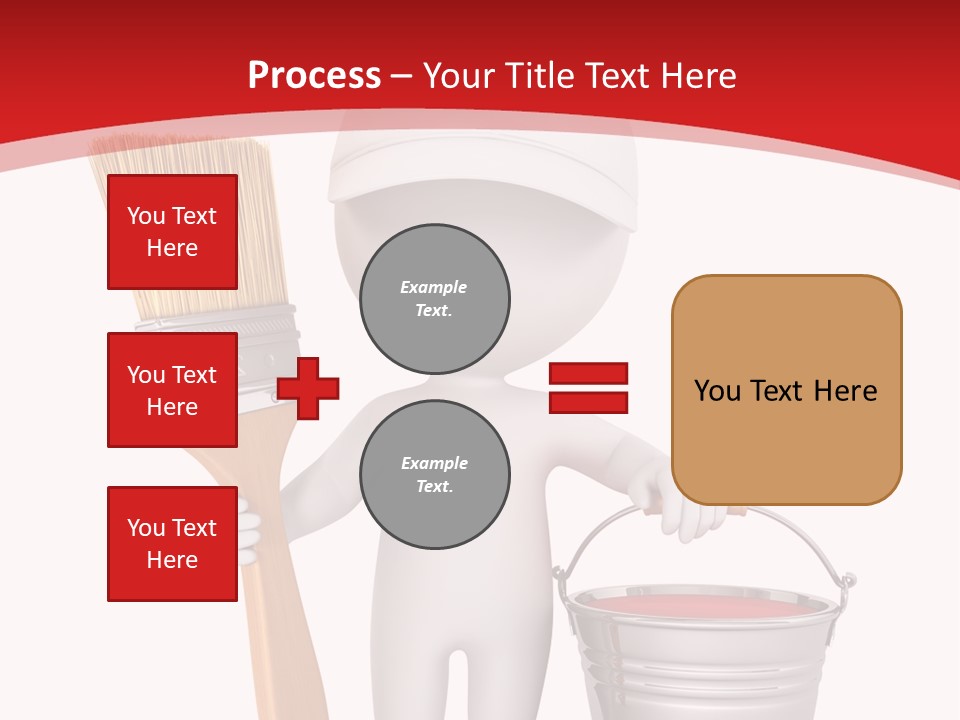 Person Red Decoration PowerPoint Template