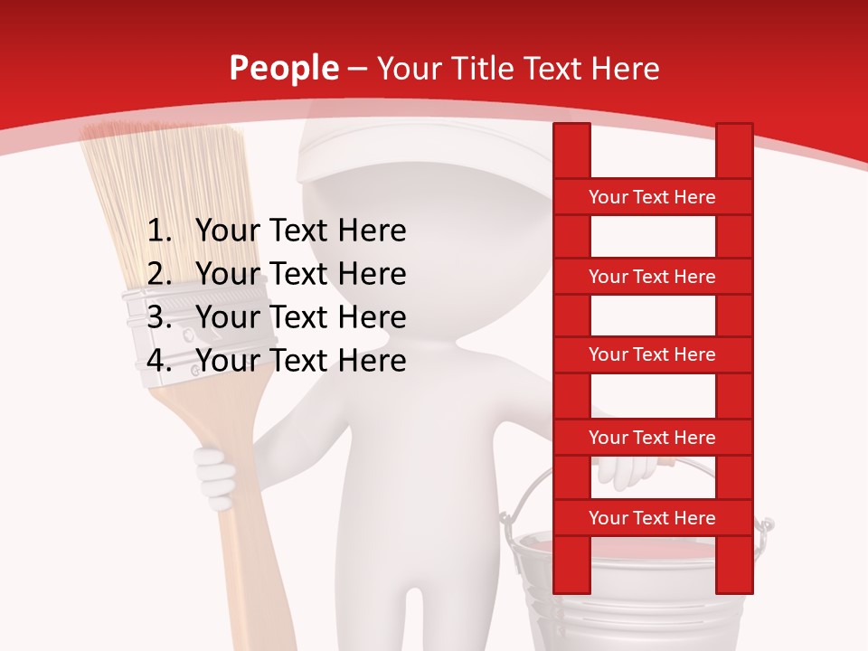 Person Red Decoration PowerPoint Template