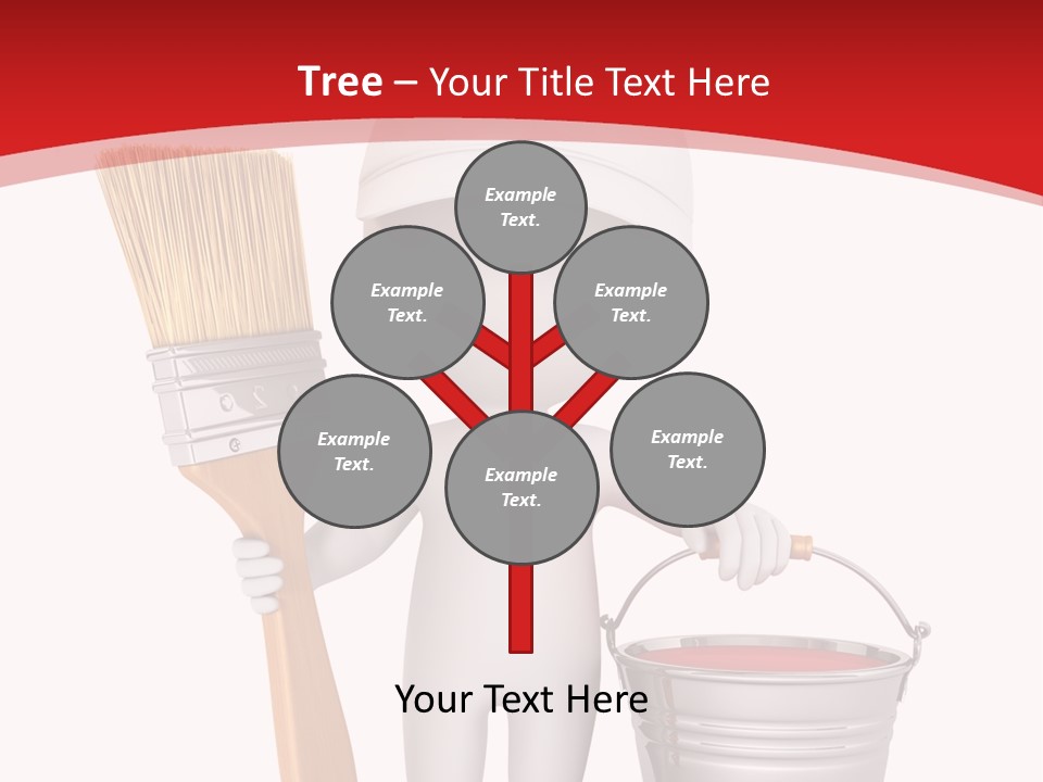 Person Red Decoration PowerPoint Template