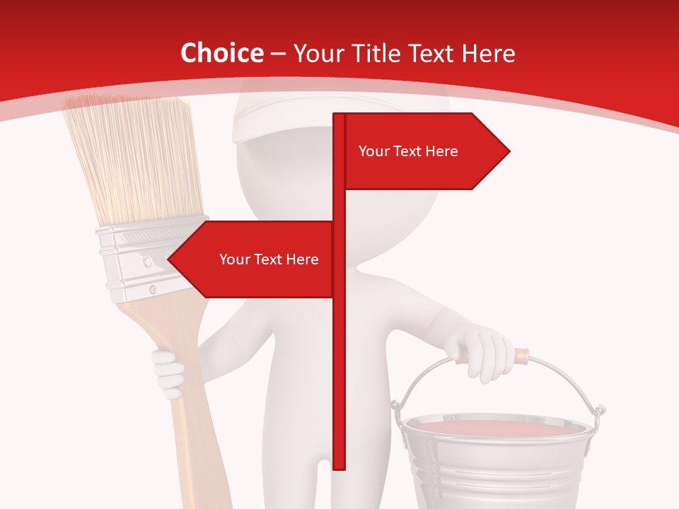 Person Red Decoration PowerPoint Template