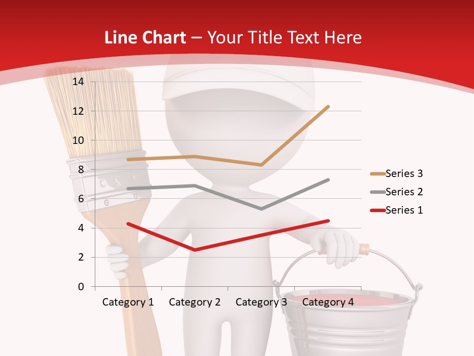 Person Red Decoration PowerPoint Template