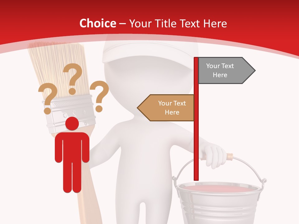 Person Red Decoration PowerPoint Template