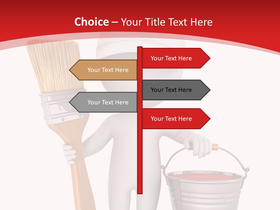 Person Red Decoration PowerPoint Template