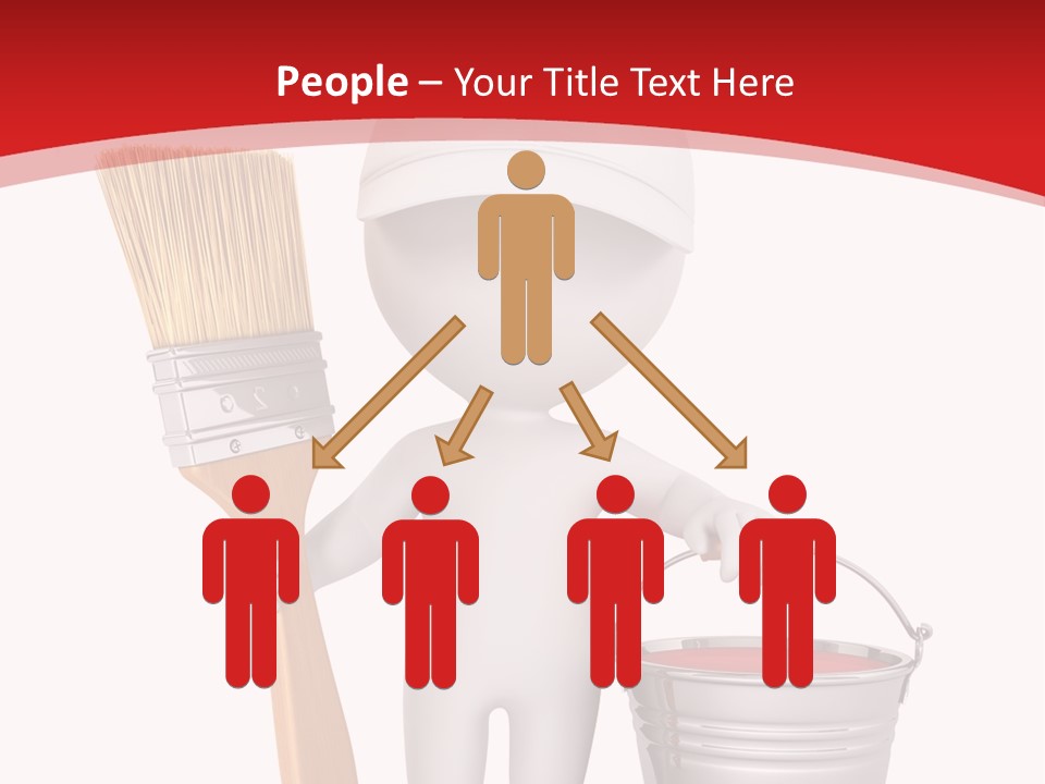 Person Red Decoration PowerPoint Template