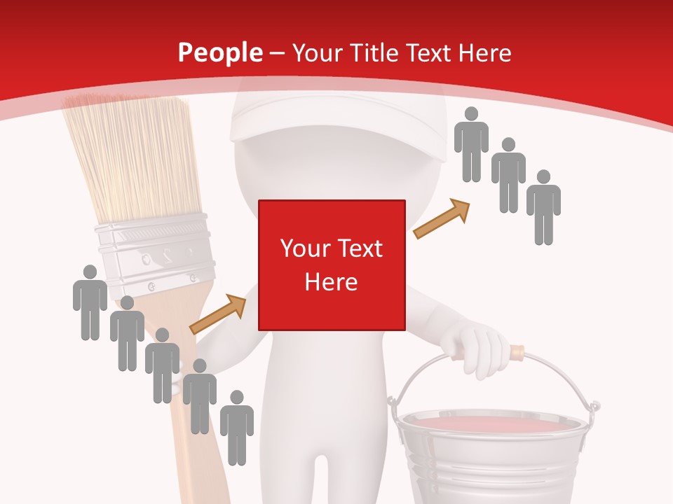 Person Red Decoration PowerPoint Template