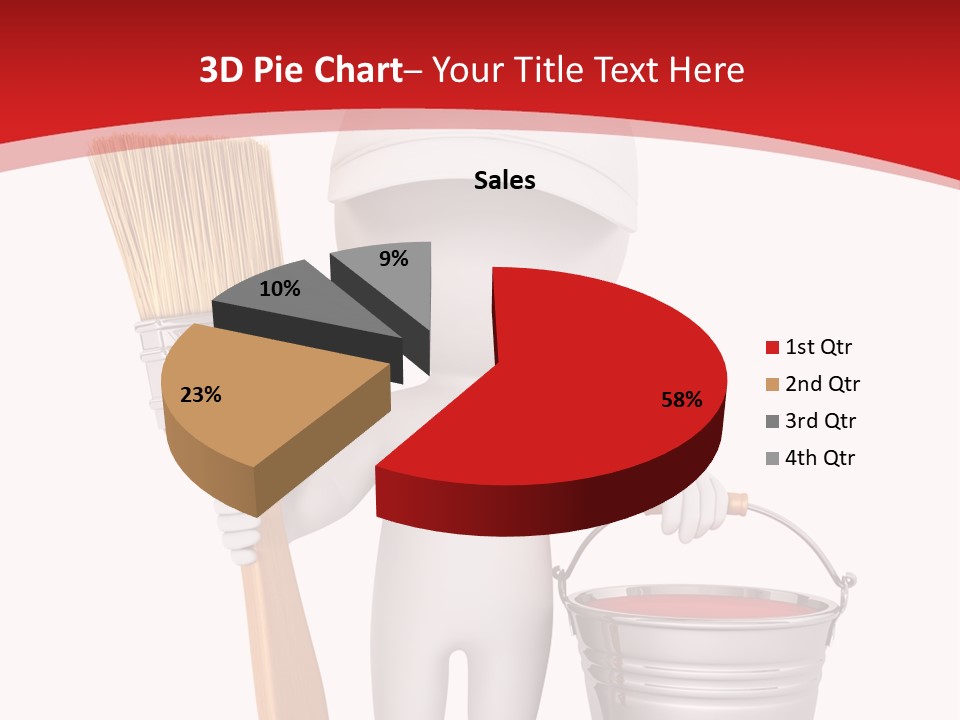 Person Red Decoration PowerPoint Template