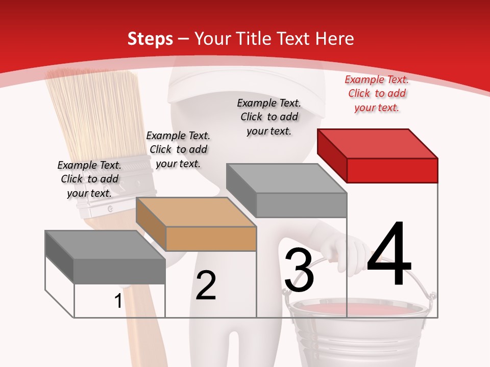 Person Red Decoration PowerPoint Template