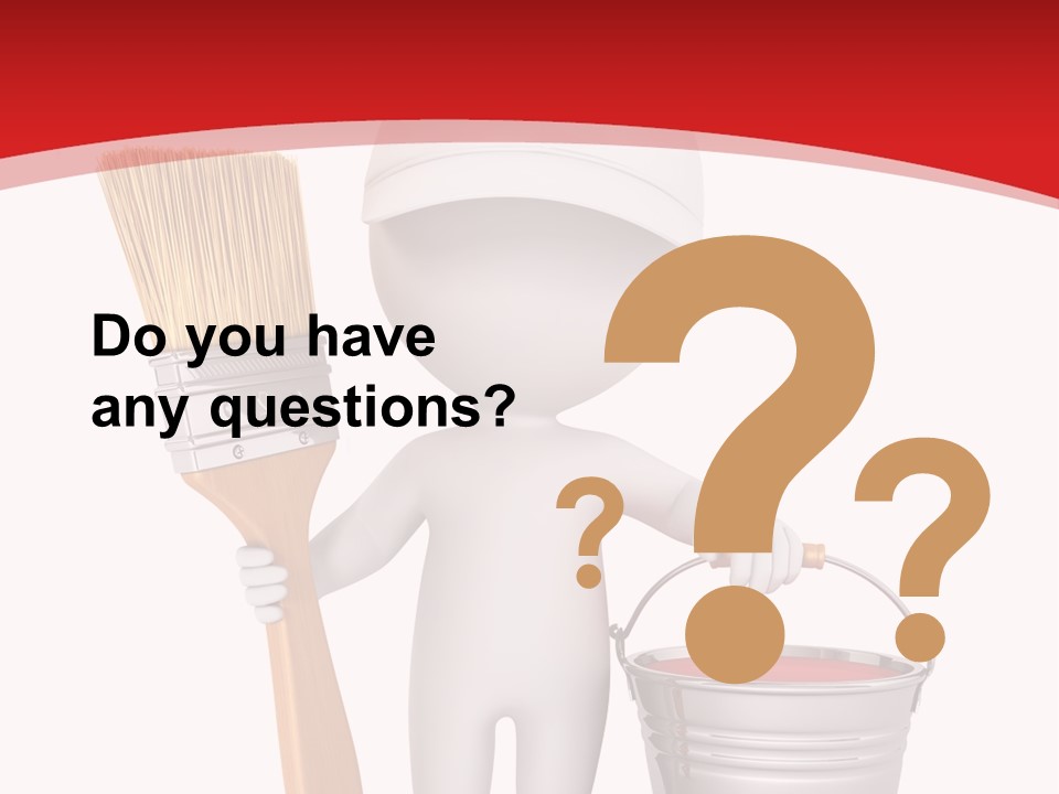 Person Red Decoration PowerPoint Template