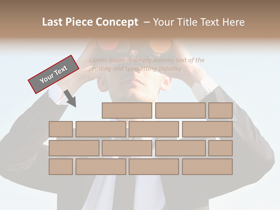 Security Search Caucasian PowerPoint Template