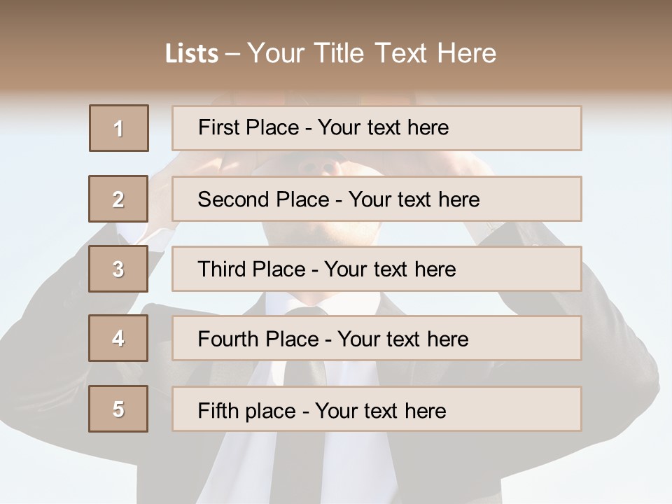 Security Search Caucasian PowerPoint Template