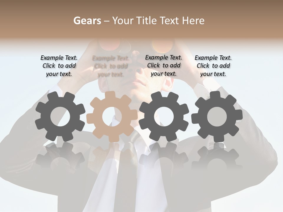 Security Search Caucasian PowerPoint Template
