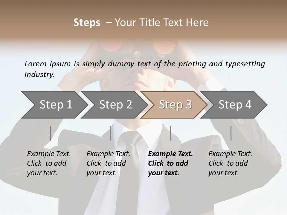 Security Search Caucasian PowerPoint Template