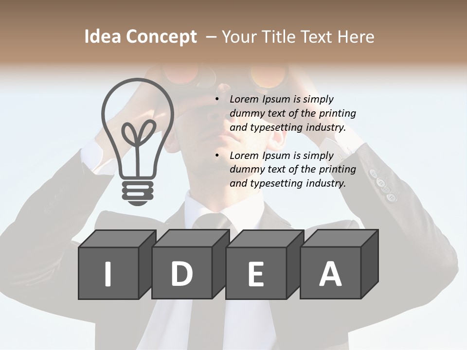 Security Search Caucasian PowerPoint Template