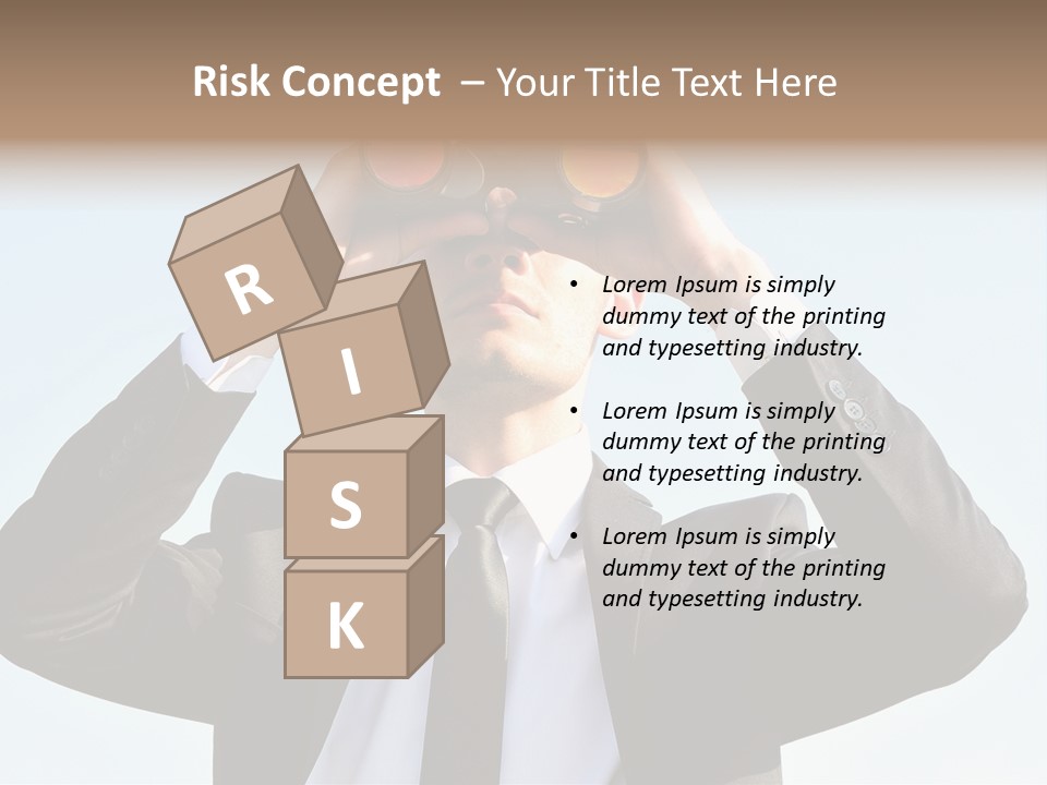 Security Search Caucasian PowerPoint Template