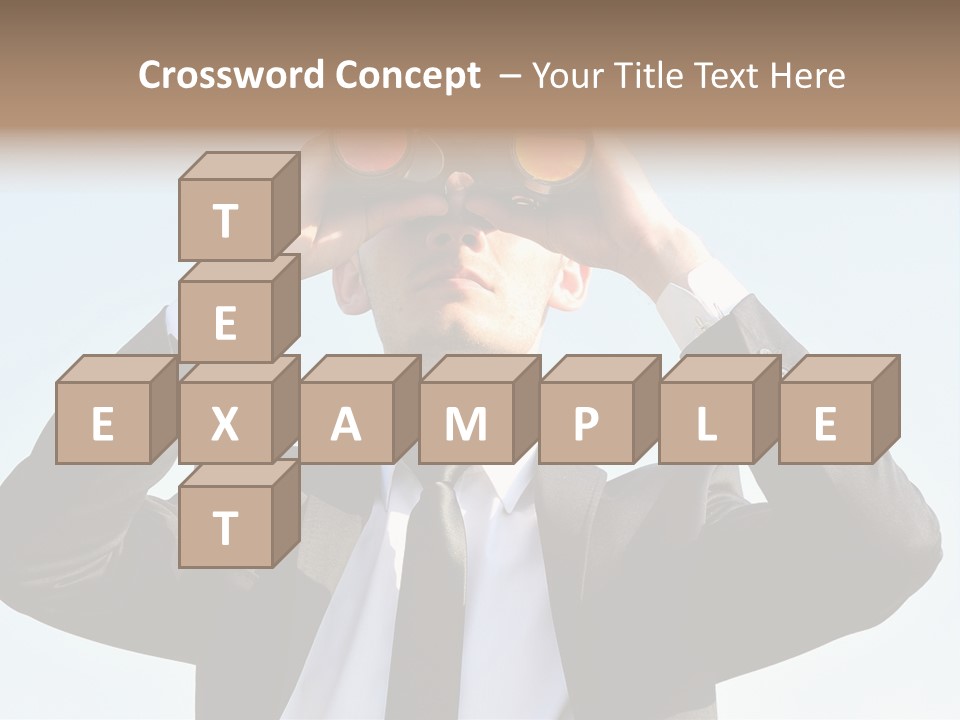 Security Search Caucasian PowerPoint Template