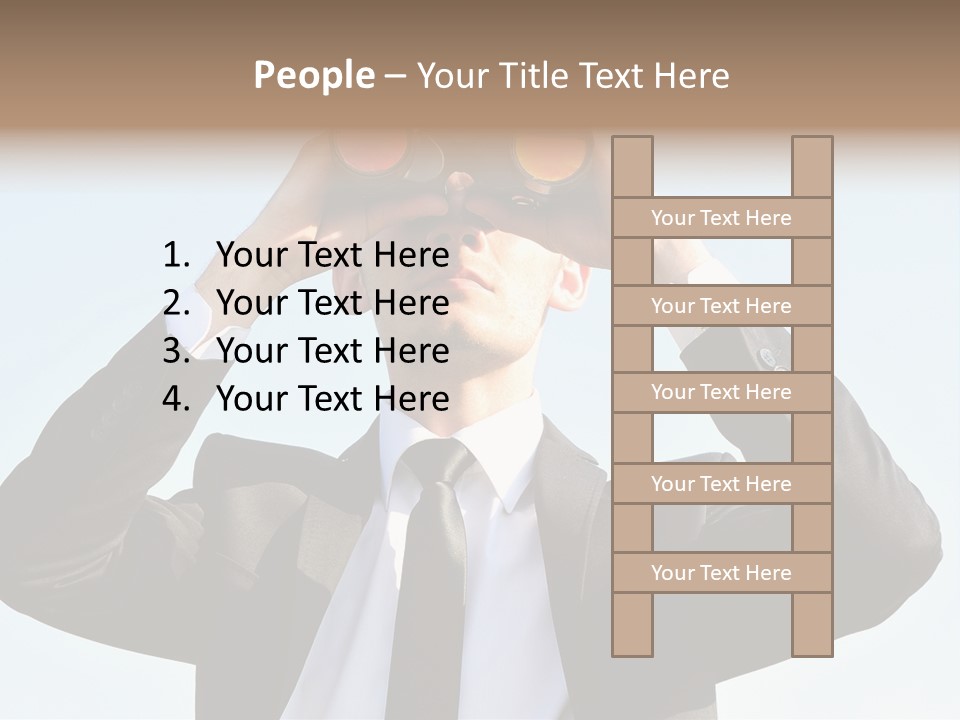 Security Search Caucasian PowerPoint Template
