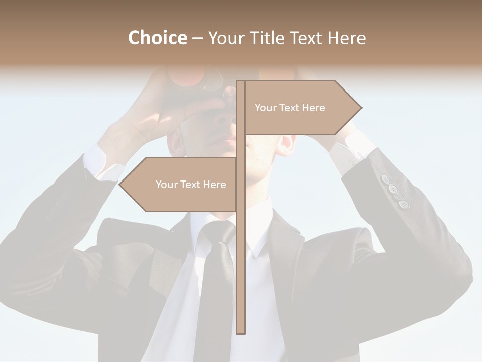 Security Search Caucasian PowerPoint Template