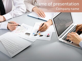 Working Female Report PowerPoint Template