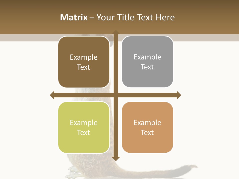 Upright Reflected Mammal PowerPoint Template