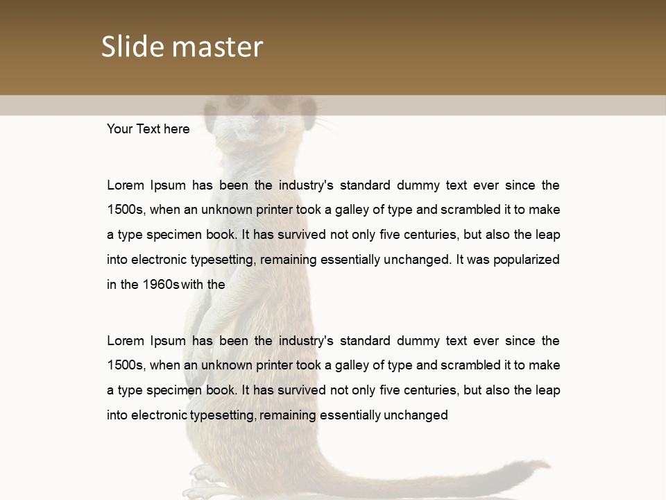 Upright Reflected Mammal PowerPoint Template