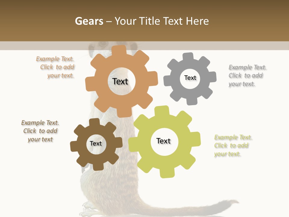 Upright Reflected Mammal PowerPoint Template