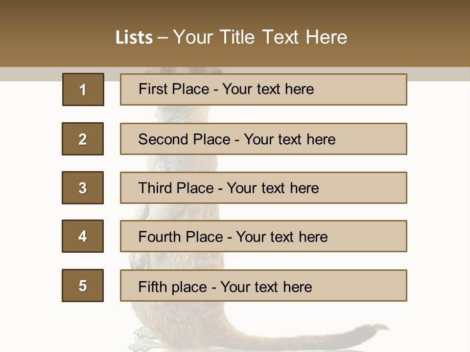Upright Reflected Mammal PowerPoint Template