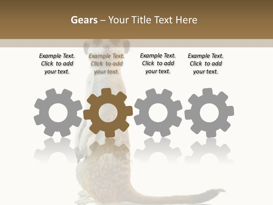 Upright Reflected Mammal PowerPoint Template