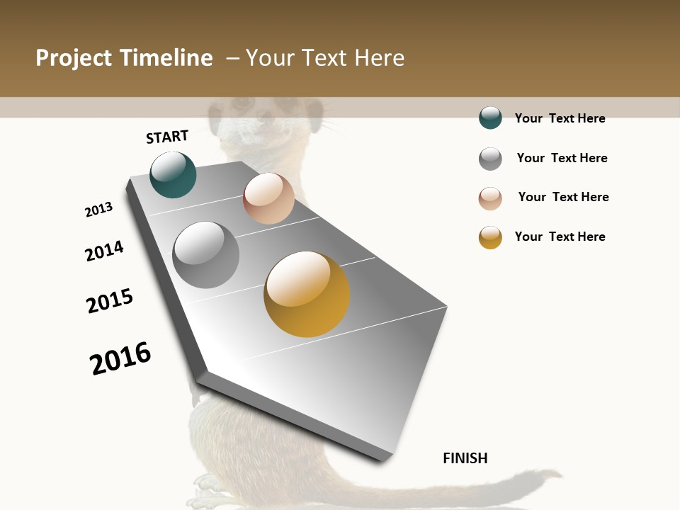 Upright Reflected Mammal PowerPoint Template