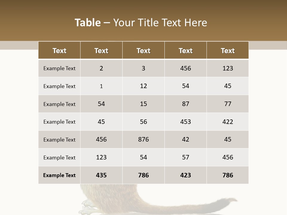 Upright Reflected Mammal PowerPoint Template