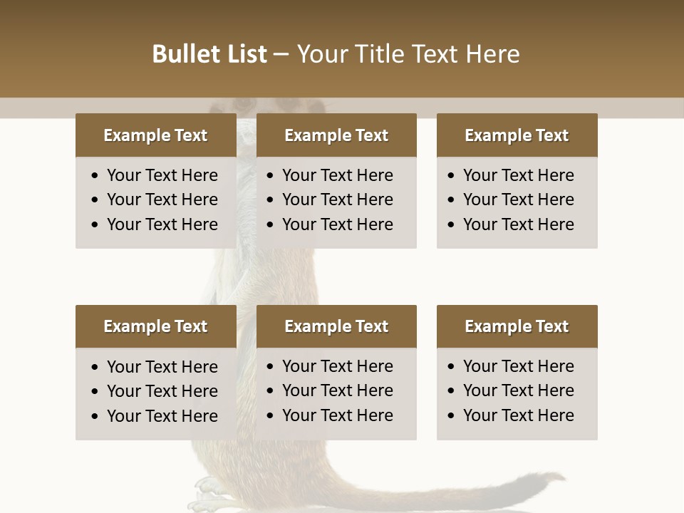 Upright Reflected Mammal PowerPoint Template