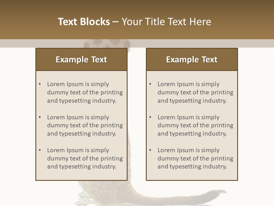 Upright Reflected Mammal PowerPoint Template