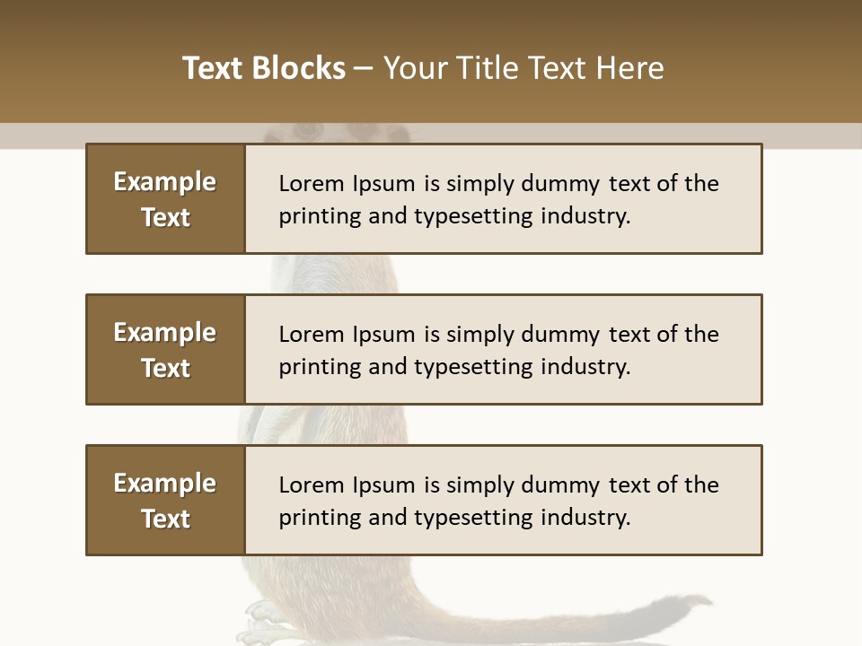 Upright Reflected Mammal PowerPoint Template