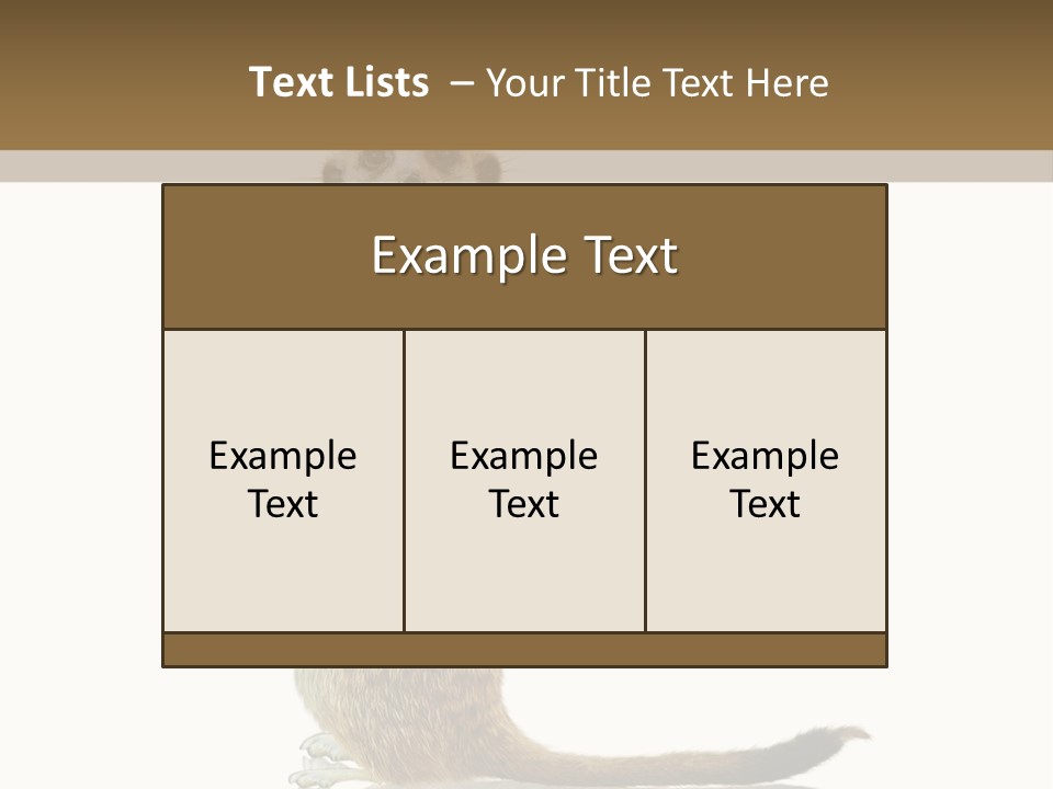 Upright Reflected Mammal PowerPoint Template