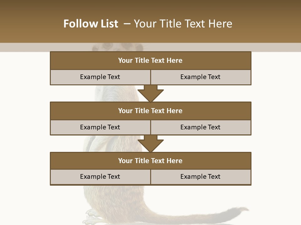 Upright Reflected Mammal PowerPoint Template