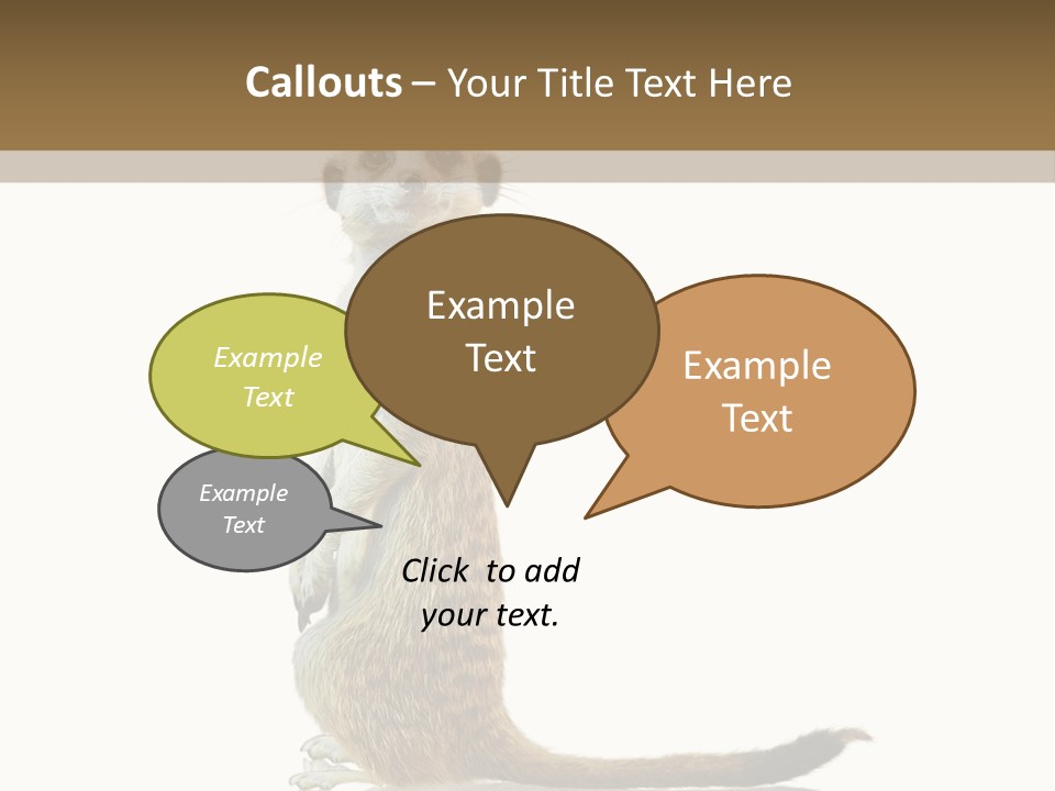 Upright Reflected Mammal PowerPoint Template