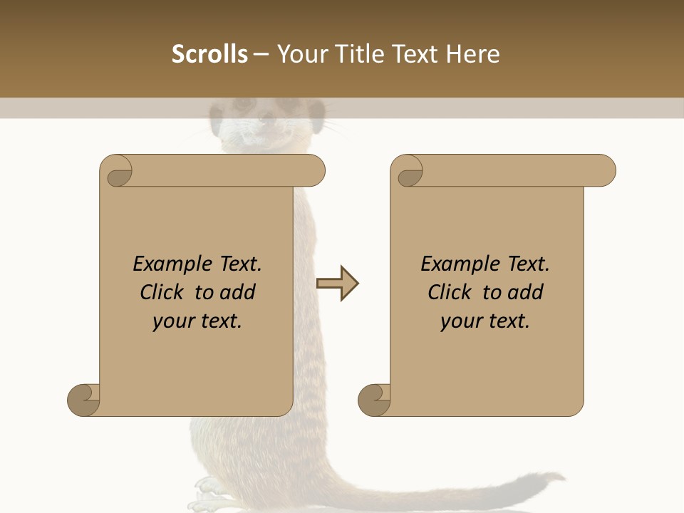 Upright Reflected Mammal PowerPoint Template