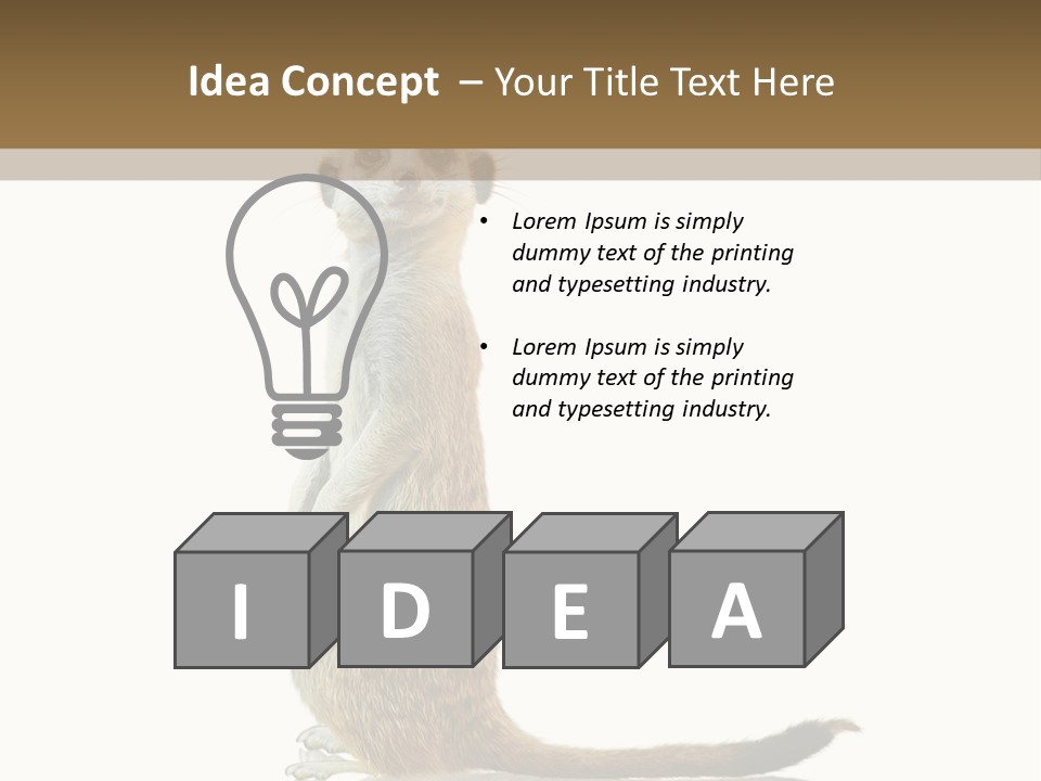 Upright Reflected Mammal PowerPoint Template