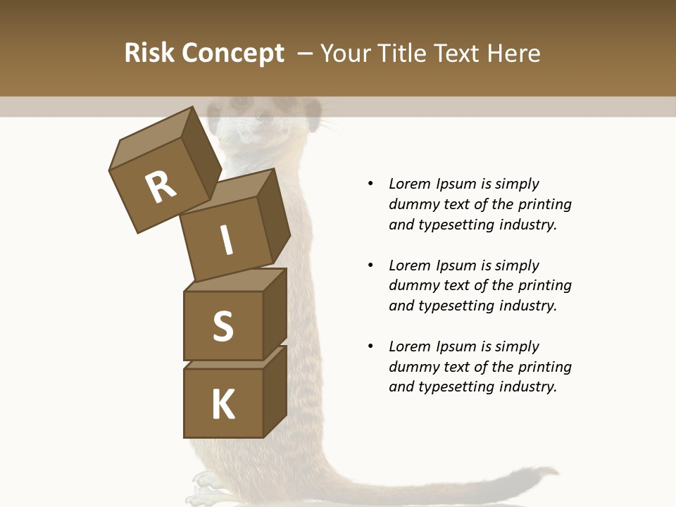 Upright Reflected Mammal PowerPoint Template