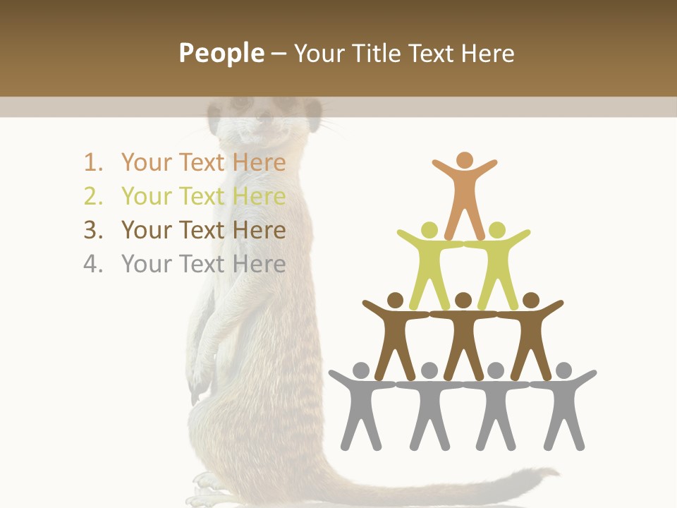 Upright Reflected Mammal PowerPoint Template