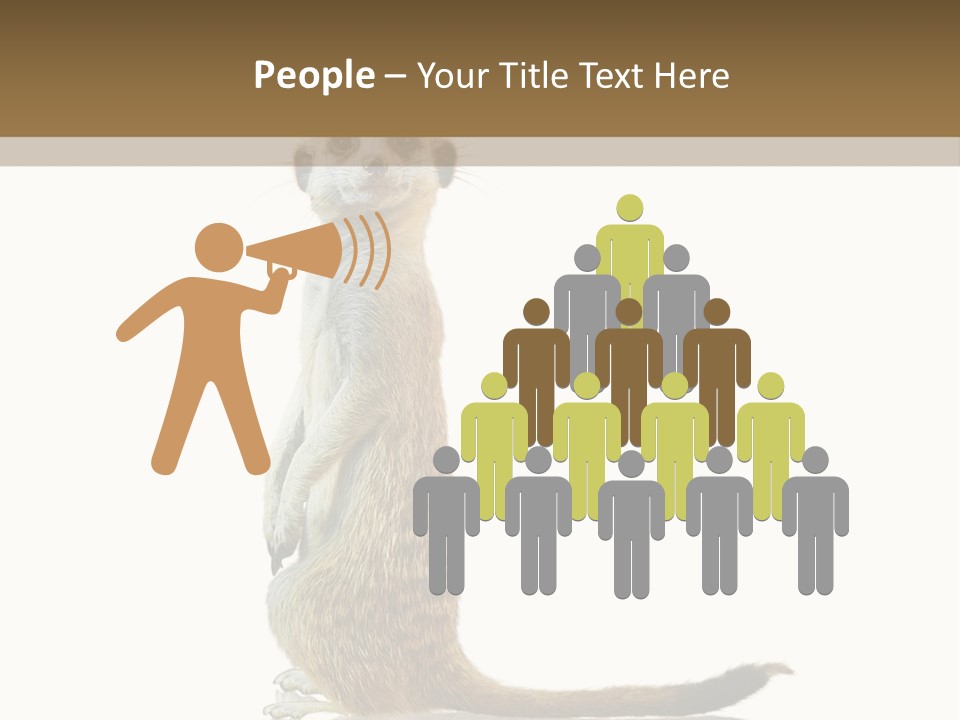 Upright Reflected Mammal PowerPoint Template