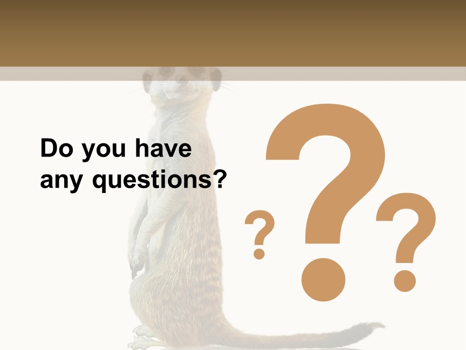 Upright Reflected Mammal PowerPoint Template