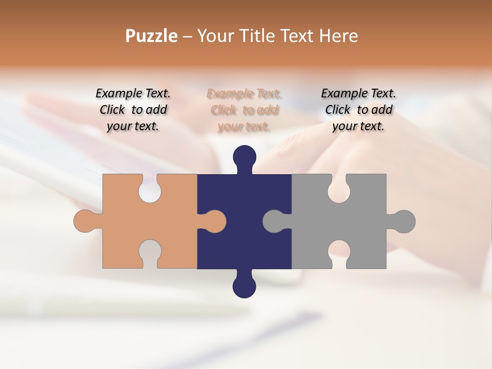 Touchpad Finger Lifestyle PowerPoint Template