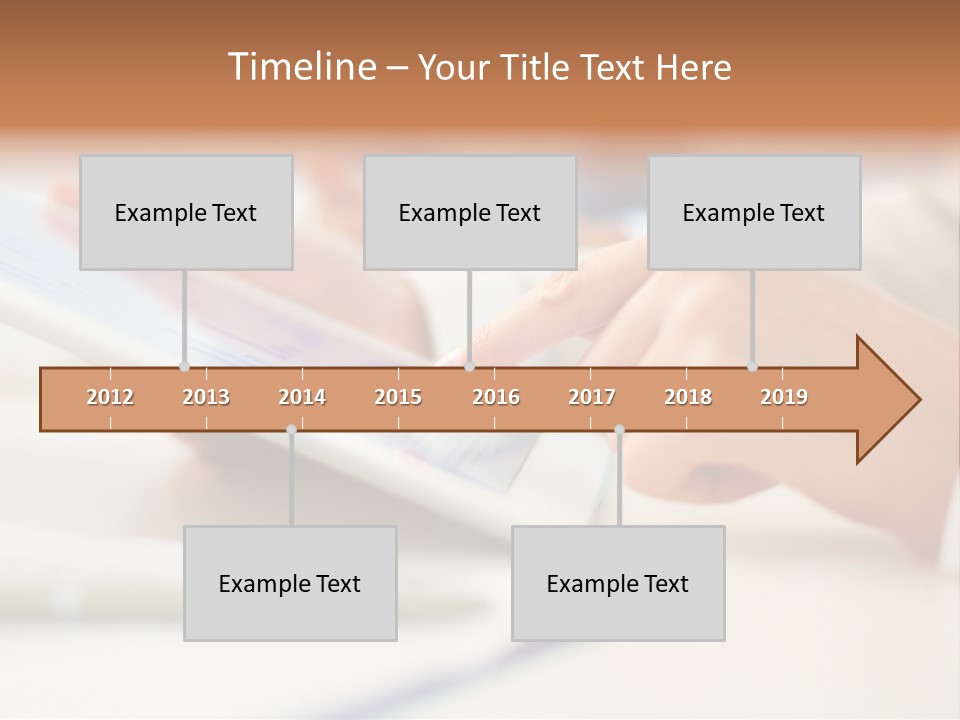 Touchpad Finger Lifestyle PowerPoint Template