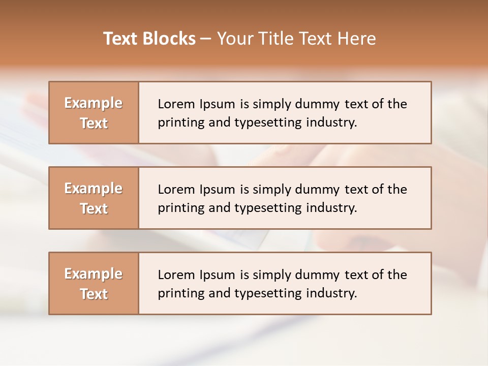 Touchpad Finger Lifestyle PowerPoint Template