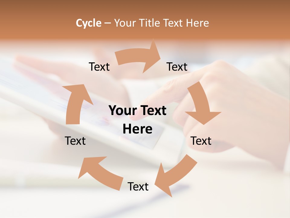 Touchpad Finger Lifestyle PowerPoint Template
