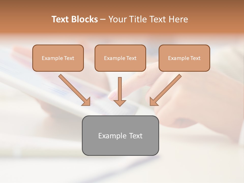 Touchpad Finger Lifestyle PowerPoint Template
